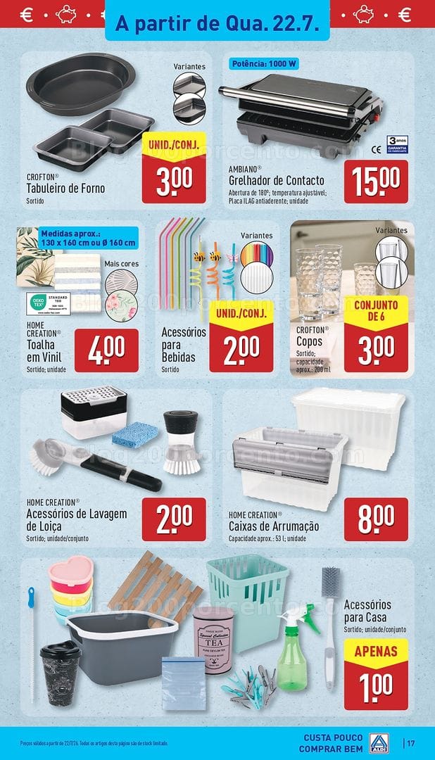 Antevisão Folheto ALDI Promoções de 20 a 26 julho